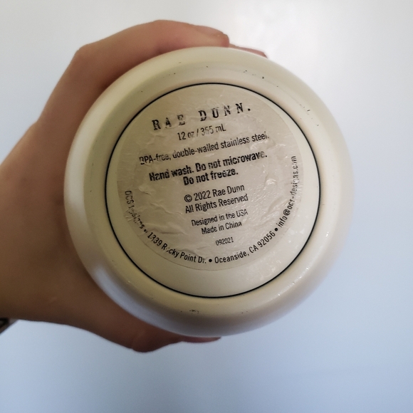 Rae Dunn "Wine O'Clock" 12 oz Double Walled Stainless Steel Tumbler Wine Cup - Picture 5 of 5